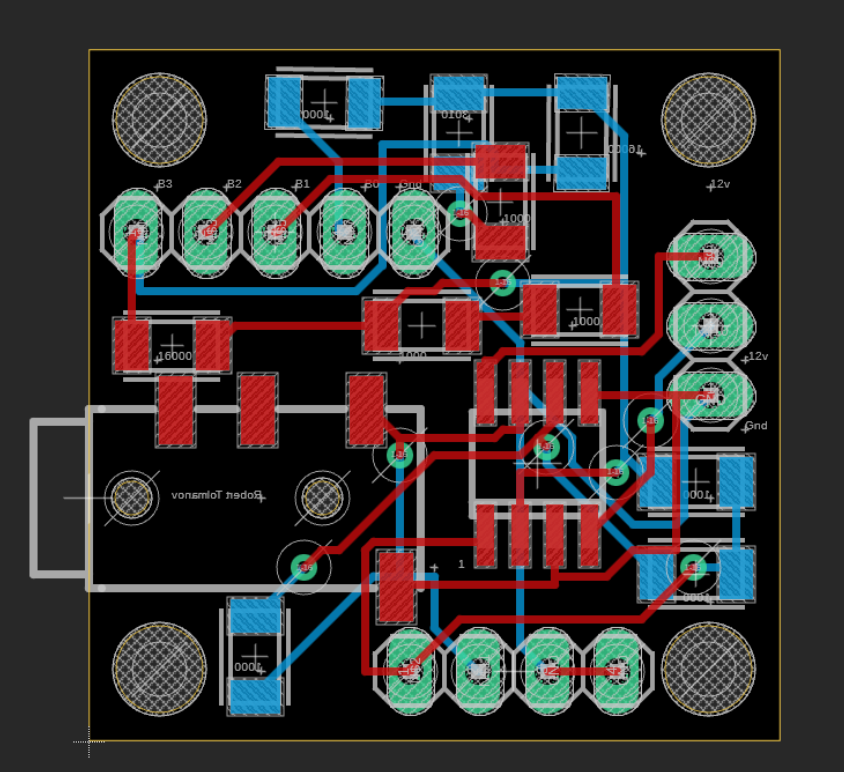 4-bit DAC PCB